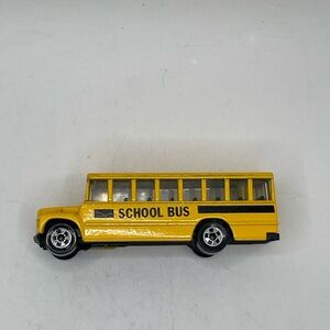 Vintage Hot Wheels Yellow Public School Bus 1988 Malaysia BW wheels